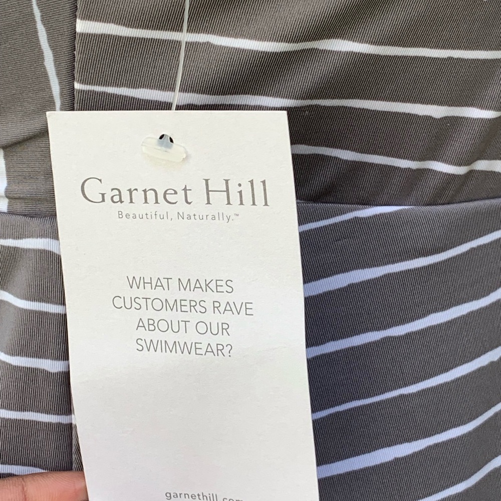 GARNET HILL Retro-Rauched Overlay 1-piece swimsuit - Picture 8 of 8